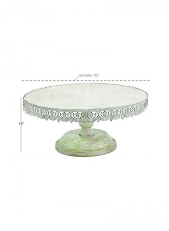 Metal Cake Stand White 22x10inch