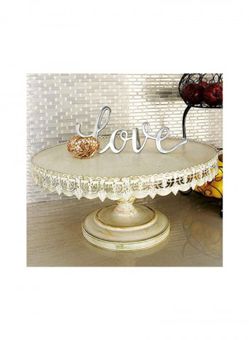 Metal Cake Stand White 22x10inch