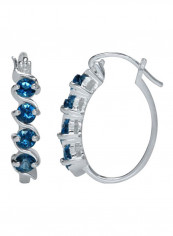 Topaz Studded 925 Sterling Silver Earrings