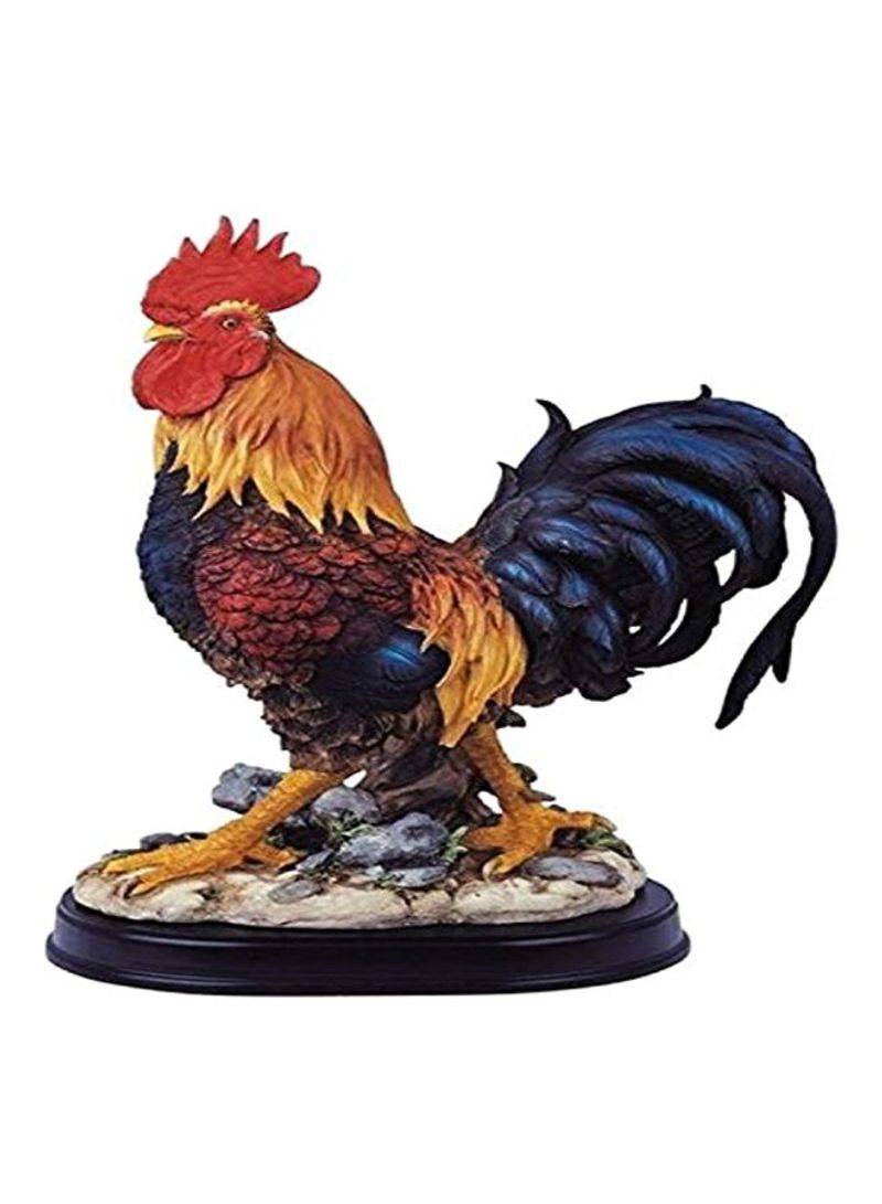 Rooster Chicken Figurine Red/Blue/Yellow 8.2x5.5x13.5inch
