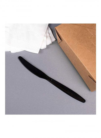 1000-Piece Poly-Wrapped Disposable Knife Black 16.8x193.8millimeter