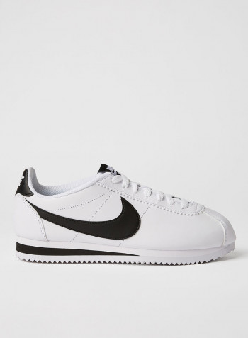 Classic Cortez Leather Sneakers White/Black/White