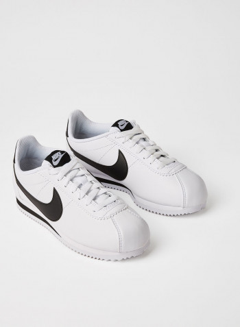 Classic Cortez Leather Sneakers White/Black/White