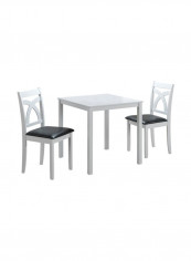 Brunch 3-Piece Chair And Table Set White/Black 75x75x75cm