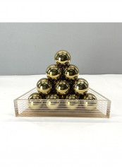 Equilateral Triangle Golden Puzzle Pyramid Decoration Ornament Golden 30 x 28 x 20cm