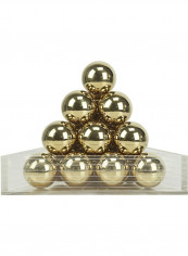 Equilateral Triangle Golden Pyramid Ornament Golden