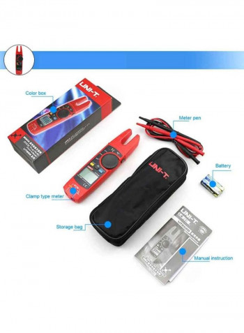 Digital Display Clamp Meter Red/Black 25centimeter