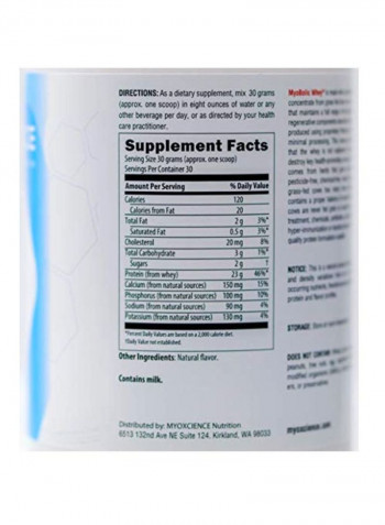 Myobolic Whey Grass-Fed Protein Dietary Supplement - Natural Vanilla