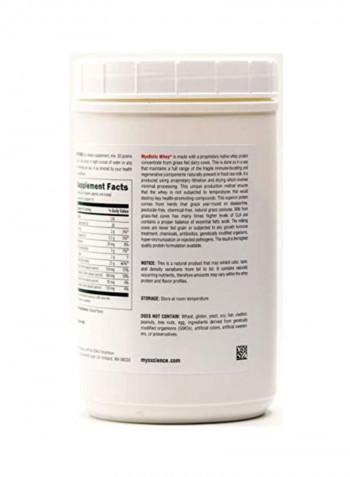Myobolic Whey Grass-Fed Protein Dietary Supplement - Natural Vanilla