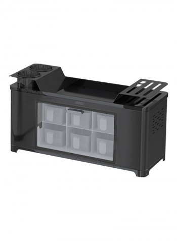 Multifunctional Kitchen Rack Black 22.5 x 47cm