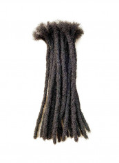 20-Piece Microlocks Sisterlocks Dreadlocks Hair Extensions Jet Black
