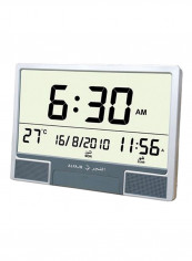 Automatic Azan Clock Silver/Black 37 x 27 x 3centimeter
