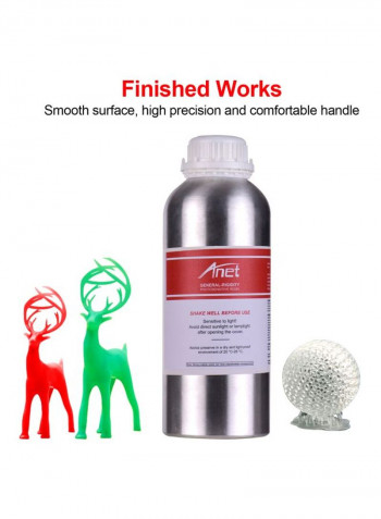 Standard Photopolymer Curing Resin 1000mil Yellow
