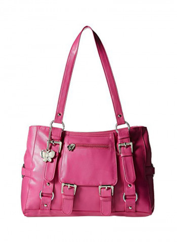 Polyester Blend Shoulder Bag Pink