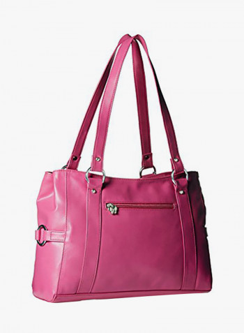 Polyester Blend Shoulder Bag Pink