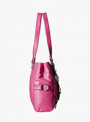 Polyester Blend Shoulder Bag Pink