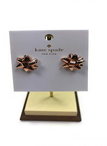 Bow Brass Stud Earrings