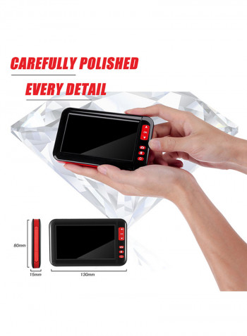 Industrial Endoscope Borescope Inspection Camera Built-In 8 Pieces Of LEDs 8mm Lens With 4.3 Inch High-definition 1080P Display Screen 16.5 x 16.5 x 6.5cm black