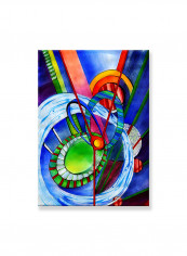Abstract Painting Wall Art Canvas Blue 50x70centimeter