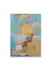 Abstract Painting Wall Art Canvas Blue 50x70centimeter