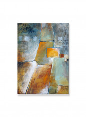 Abstract Painting Wall Art Canvas Brown 50x70centimeter