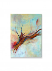 Abstract Painting Wall Art Canvas Red 50x70centimeter