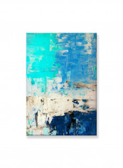 Abstract Painting Wall Art Canvas Blue 55x80centimeter