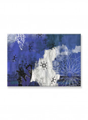 Abstract Painting Wall Art Canvas Blue 70x50centimeter