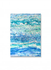 Abstract Painting Wall Art Canvas Blue 50x70centimeter