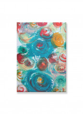 Abstract Painting Wall Art Canvas Blue 50x70centimeter