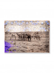 Abstract Painting Wall Art Canvas Brown 70x50centimeter