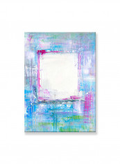 Abstract Painting Wall Art Canvas White 50x70centimeter