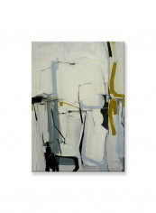 Abstract Painting Wall Art Canvas Grey 50x70centimeter