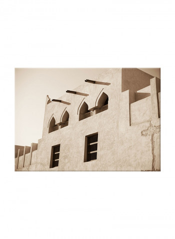 Architecture Abstract On Canvas Painting Brown 70x50centimeter