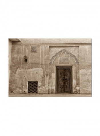 Architecture Abstract On Canvas Painting Brown 70x50centimeter
