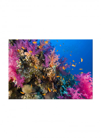 Underwater Canvas Painting Blue 70x50centimeter