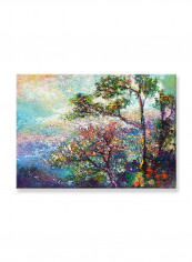 Abstract Painting Wall Art Canvas Blue 70x50centimeter