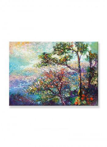 Abstract Painting Wall Art Canvas Blue 70x50centimeter