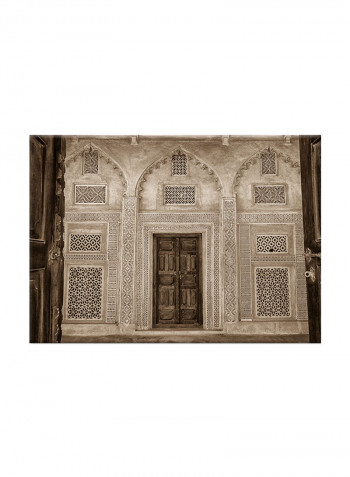 Architecture Abstract On Canvas Painting Brown 70x50centimeter