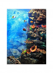 Underwater Canvas Painting Blue 50x70centimeter