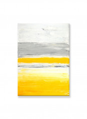 Abstract Painting Wall Art Canvas Yellow 50x70centimeter