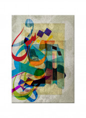 Vintage Arabic Calligraphy Canvas Painting Multicolour 50x70centimeter