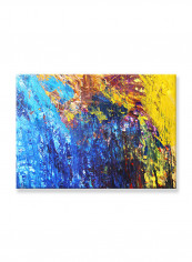 Abstract Painting Wall Art Canvas Blue 70x50centimeter