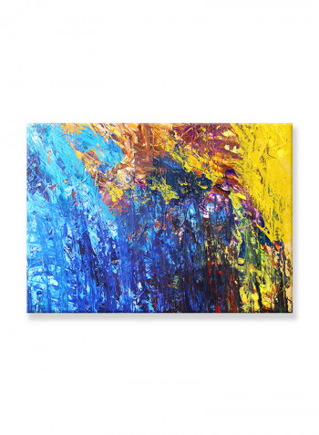 Abstract Painting Wall Art Canvas Blue 70x50centimeter