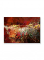 Abstract Painting Wall Art Canvas Red 70x50centimeter