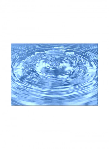 Water Drop Art On Canvas Painting Blue 70x50centimeter