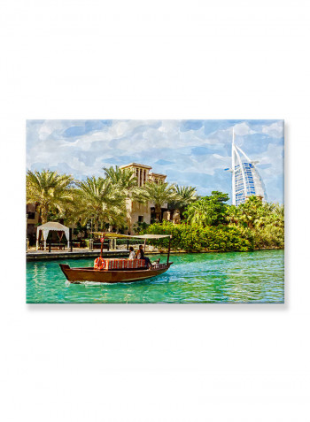 Abstract Painting Wall Art Canvas Green 70x50centimeter