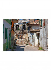 Vintage Street View Photo On Canvas Painting Multicolour 70x50centimeter