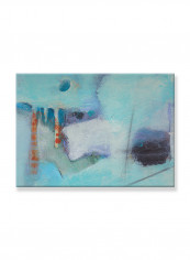 Abstract Painting Wall Art Canvas Blue 70x50centimeter