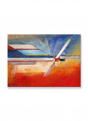 Abstract Painting Wall Art Canvas Red 70x50centimeter